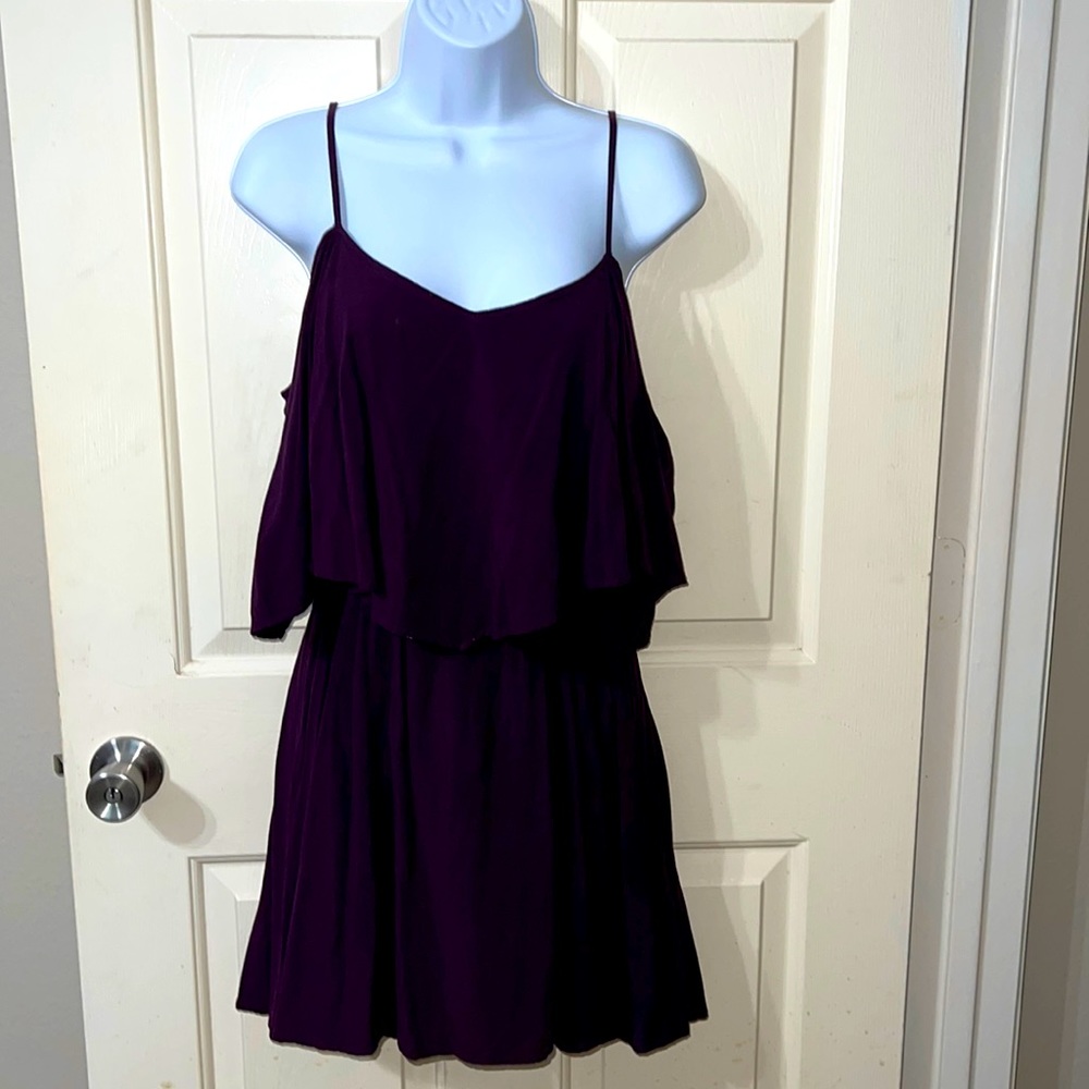 Purple Spaghetti Strap Dress - Express